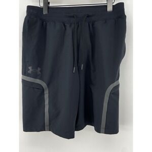 Under Armour Shorts Mens Large Black Elite Running 9.5" Athletic Gym Training